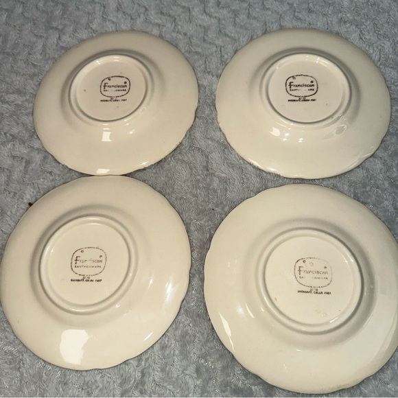 Franciscan Earthenware Desert Rose Dishes 6” Plate USA Hand Painted - Picture 6 of 6